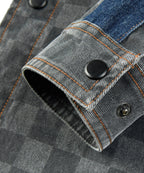 Grey Checked Shirt Jacket for Men | Casual Layering