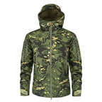 Hooded Camo Jacket with Zip Pockets for Men | Outdoor Wear