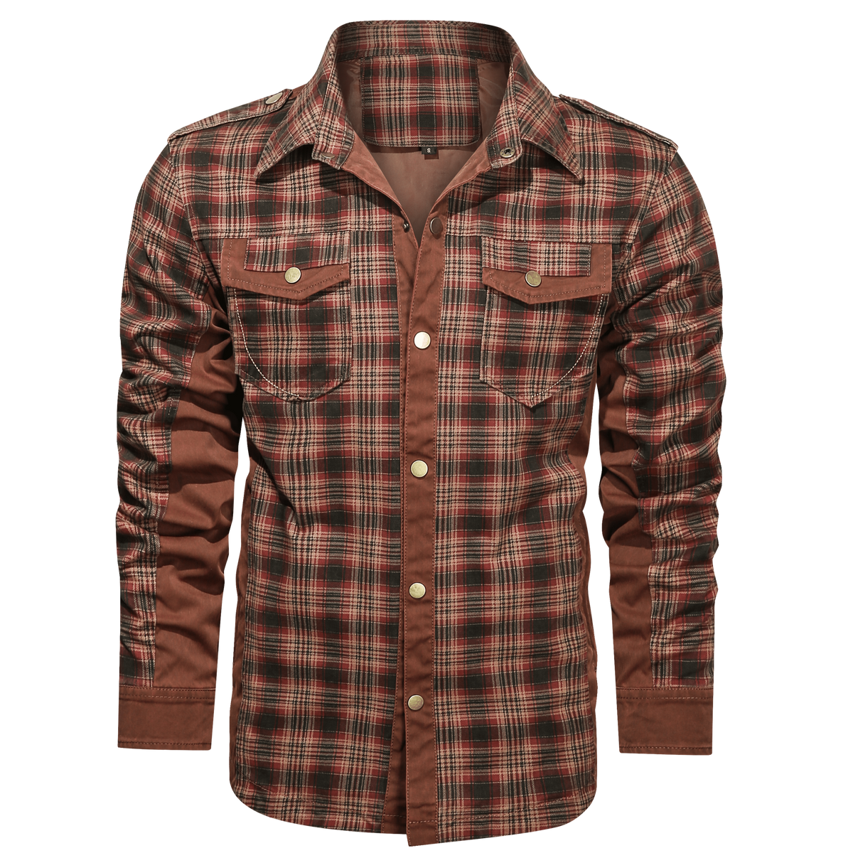 Flannel Style Long Sleeve Button Down Shirt for Men | Casual Wear