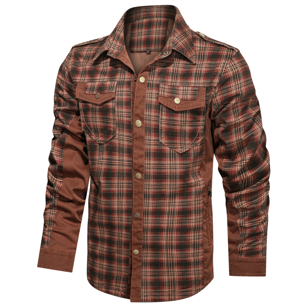 Flannel Style Long Sleeve Button Down Shirt for Men | Casual Wear
