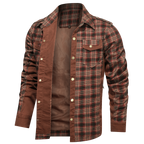 Flannel Style Long Sleeve Button Down Shirt for Men | Casual Wear