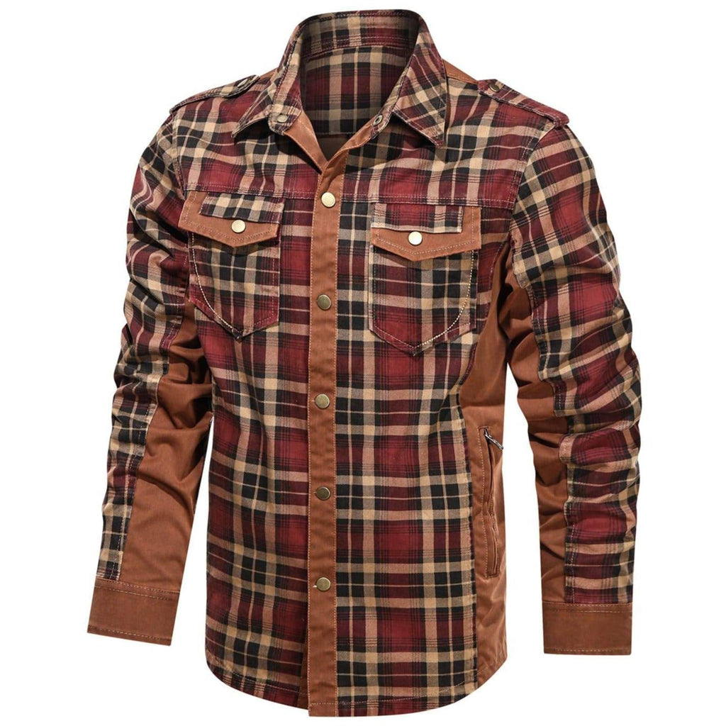 Flannel Style Long Sleeve Button Down Shirt for Men | Casual Wear