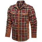 Flannel Style Long Sleeve Button Down Shirt for Men | Casual Wear