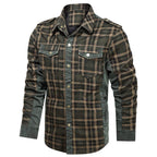 Flannel Style Long Sleeve Button Down Shirt for Men | Casual Wear