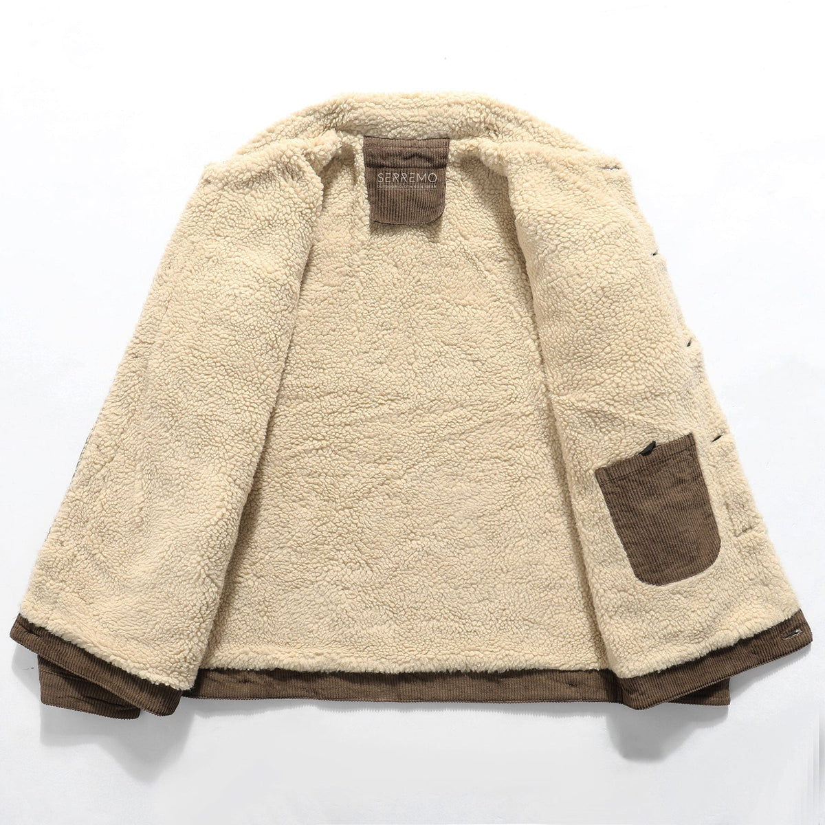 Sherpa Lined Button Front Cotton Bomber Jacket for Men | Winter Outerwear