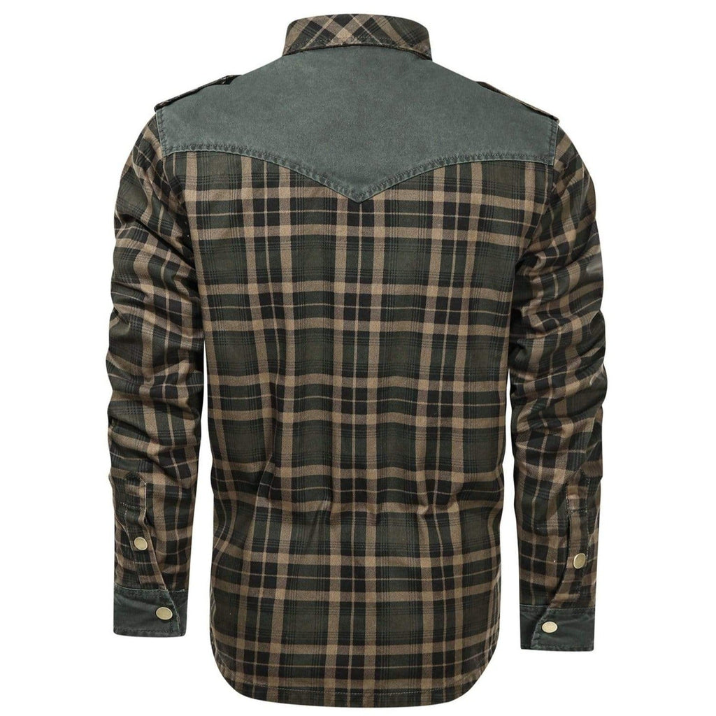 Flannel Style Long Sleeve Button Down Shirt for Men | Casual Wear