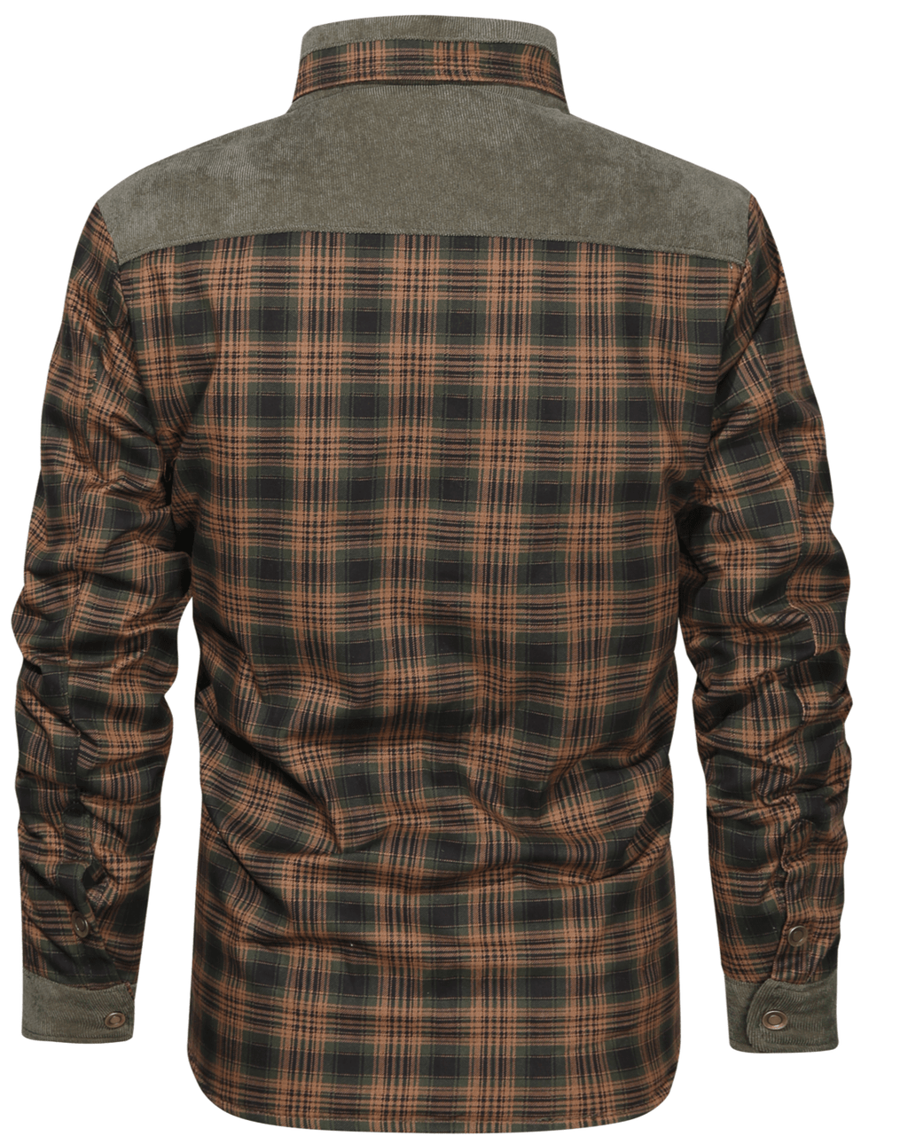 Snap Front Faux Fur Lined Flannel Jacket for Men | Winter Outerwear