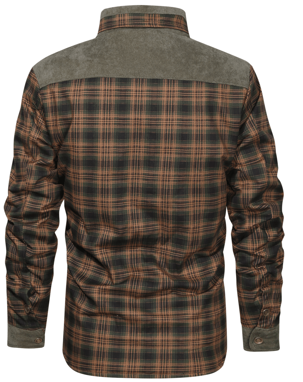 Snap Front Faux Fur Lined Flannel Jacket for Men | Winter Outerwear