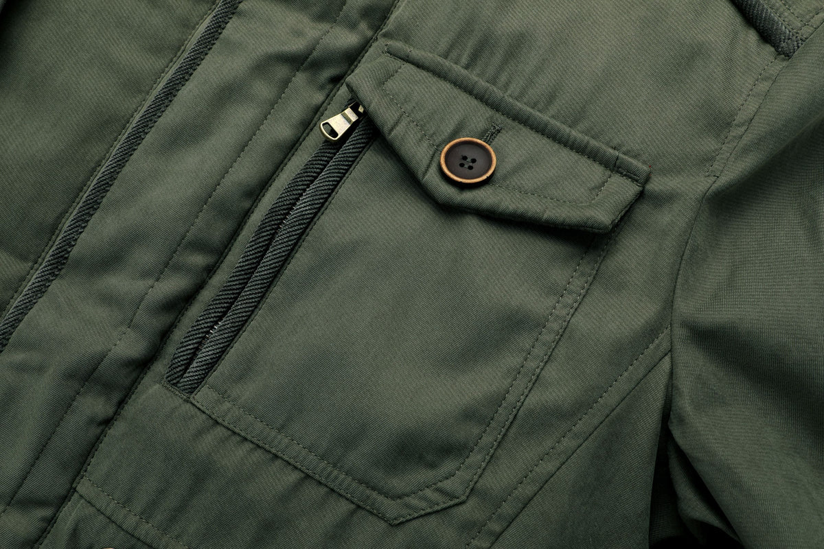 Heavyweight Fleece Lined Hooded Work Jacket for Men | Cold Weather