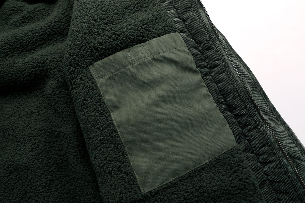 Heavyweight Fleece Lined Hooded Work Jacket for Men | Cold Weather