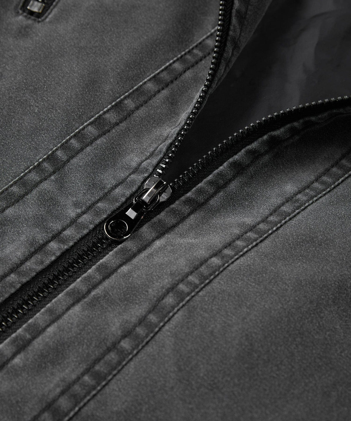 Washed Canvas Quilted Shoulder Moto Jacket for Men | Casual Wear