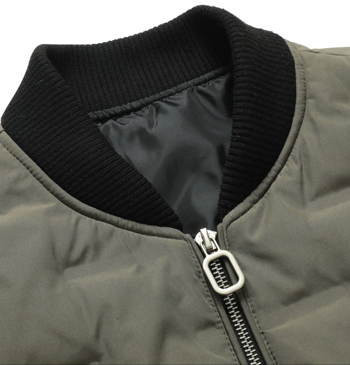 Army Green Insulated Puffer Bomber Jacket for Men | Winter Outerwear