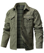 Flannel Lined Dual Chest Pocket Jacket for Men | Multi-Season Wear