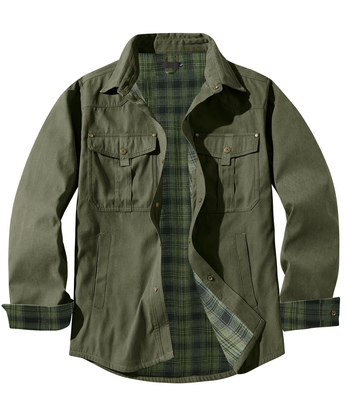 Flannel Lined Dual Chest Pocket Jacket for Men | Multi-Season Wear