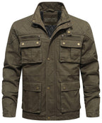 Quilted Lined Multi Pocket Field Jacket for Men | Casual Wear