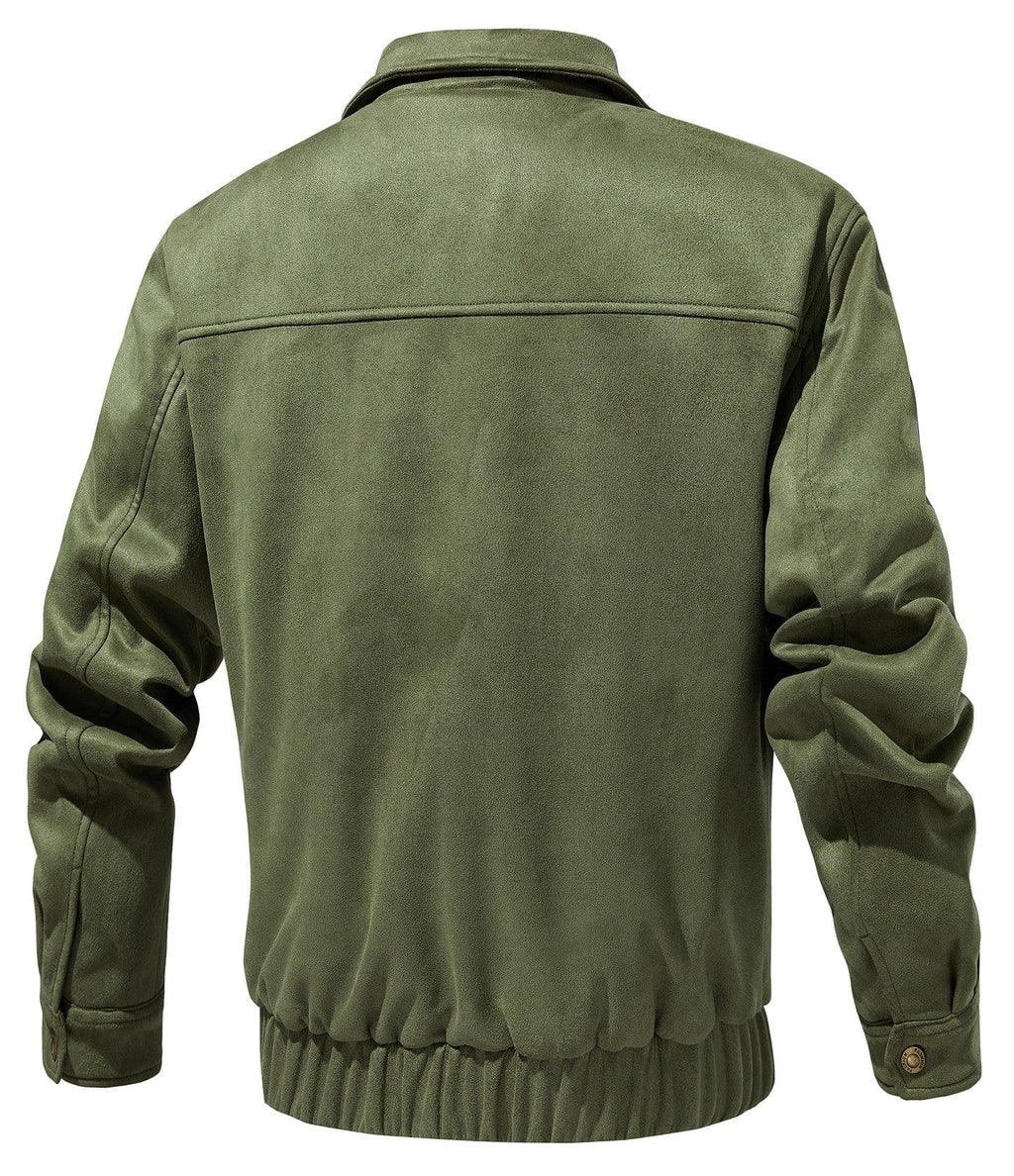 Plush Lined Stand Up Collar Jacket for Men | Outdoor Wear