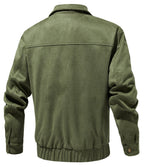 Plush Lined Stand Up Collar Jacket for Men | Outdoor Wear