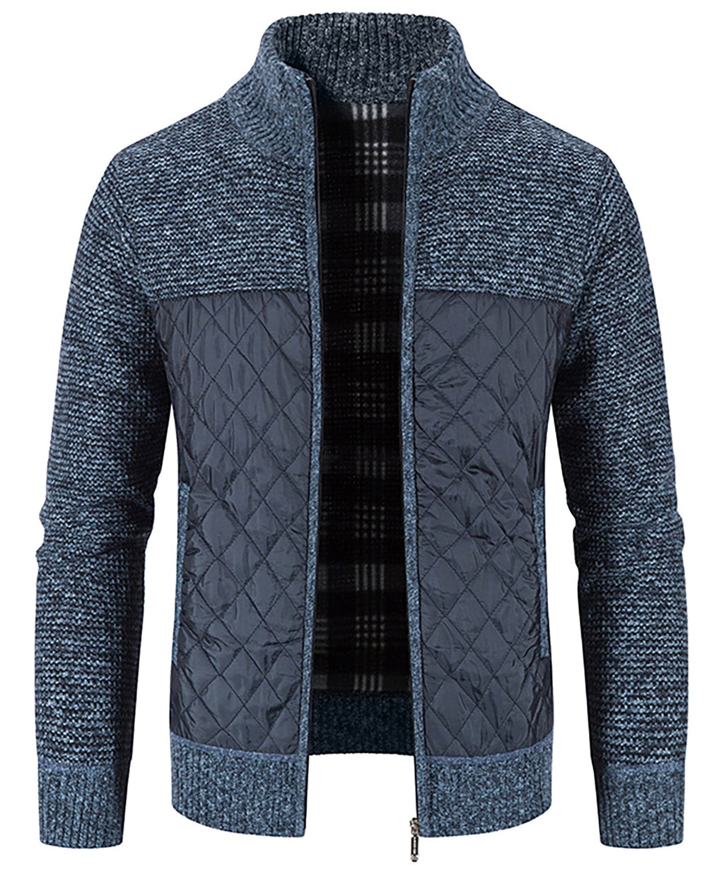 Knit Body Quilted Panel Hybrid Jacket for Men | Cool Weather Layering