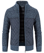 Knit Body Quilted Panel Hybrid Jacket for Men | Cool Weather Layering