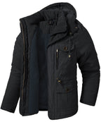 Heavyweight Fleece Lined Hooded Work Jacket for Men | Cold Weather