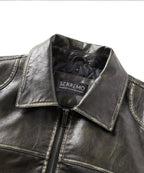 Distressed Finish Zip Pocket PU Leather Jacket for Men | Casual Wear