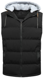 Attached Hood Quilted Puffer Vest for Men | Everyday Layering