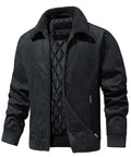 Sherpa Collar Quilted Insulated Bomber Jacket for Men | Winter Outerwear