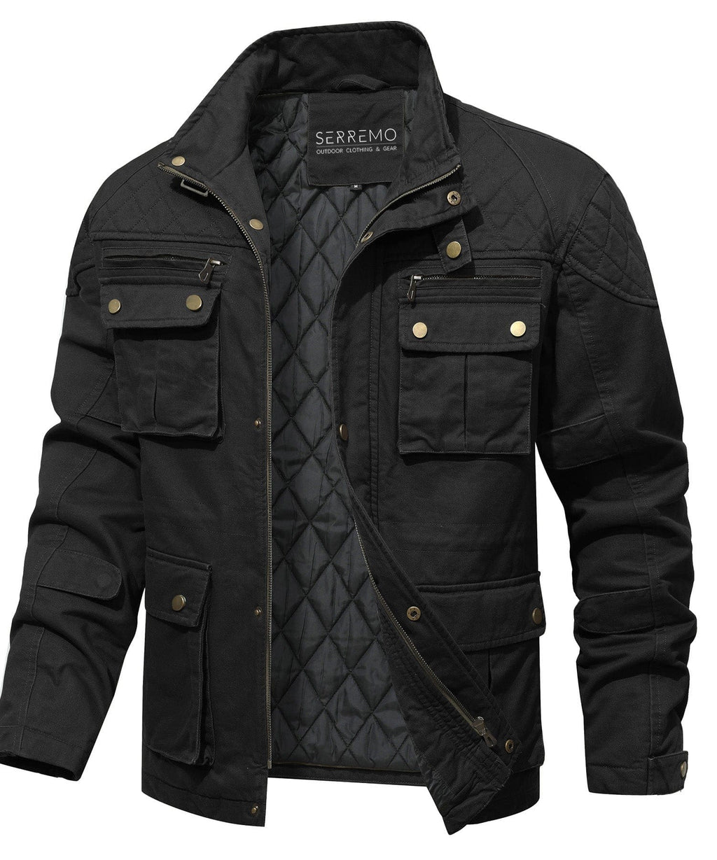 Quilted Lined Multi Pocket Field Jacket for Men | Casual Wear