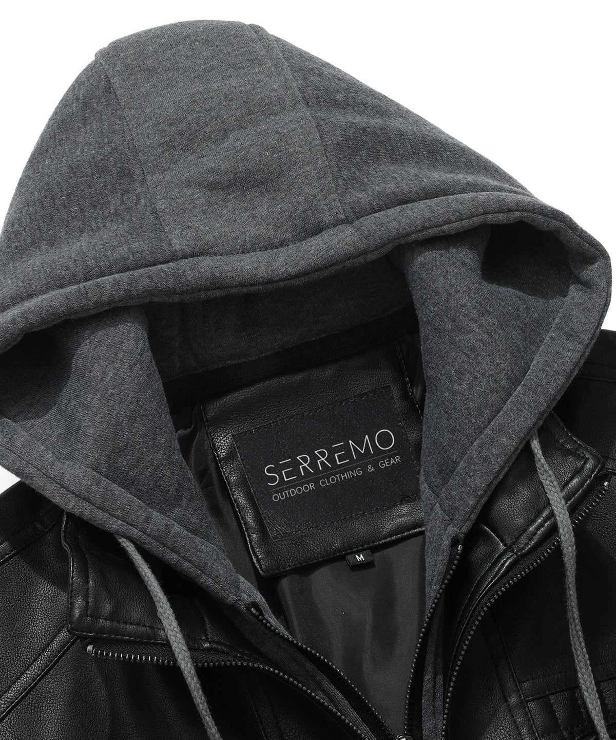 Removable Hood PU Leather Bomber Jacket for Men | Casual Wear