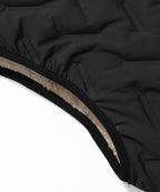 High Collar Longline Quilted Vest for Men | Cold Weather Layering