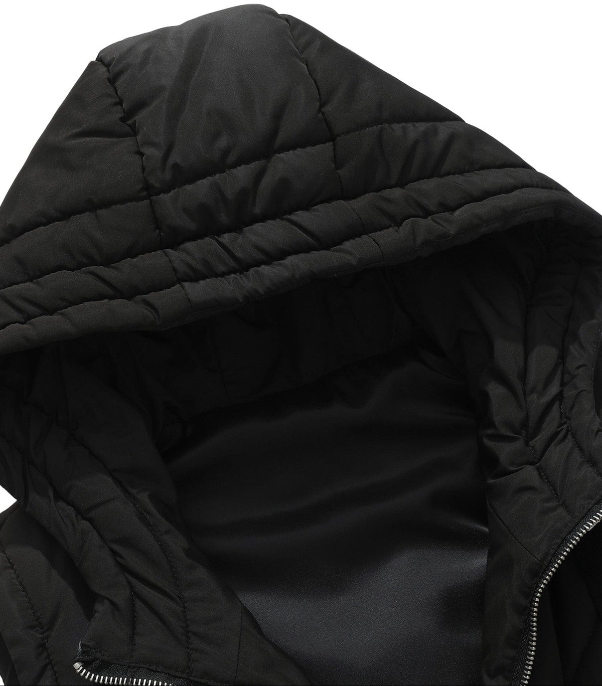 Hooded Longline Quilted Vest with Zip Pockets for Men | Urban Layering