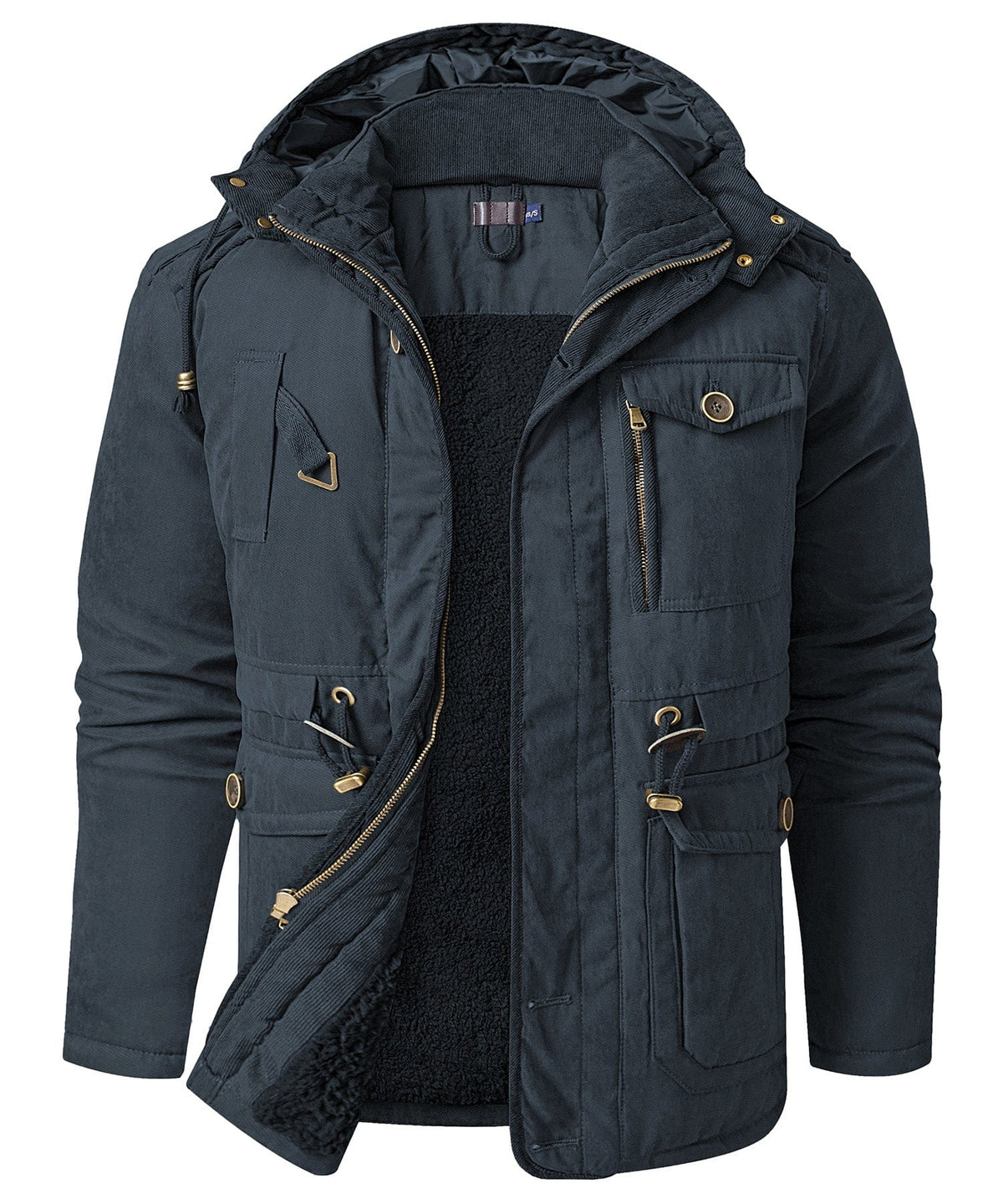 Heavyweight Fleece Lined Hooded Work Jacket for Men | Cold Weather