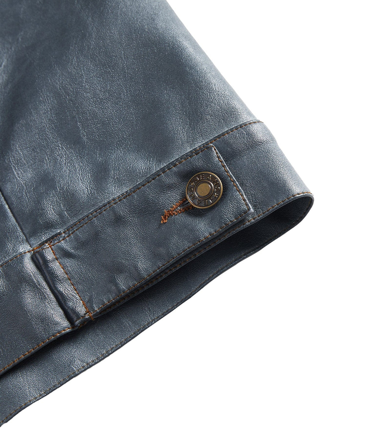 Button Front Chest Pocket PU Leather Jacket for Men | Everyday Wear