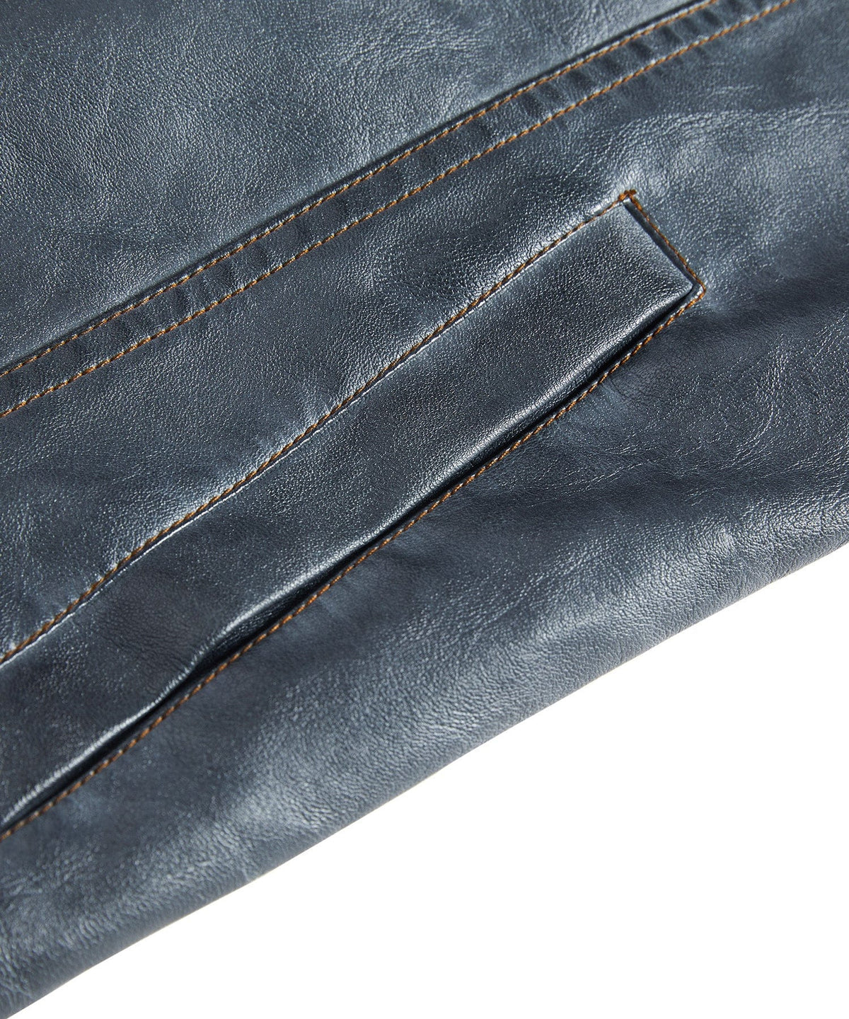 Button Front Chest Pocket PU Leather Jacket for Men | Everyday Wear