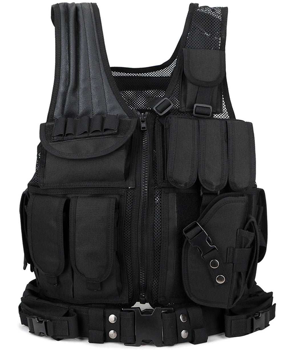 Adjustable Strap Multi Pocket Tactical Vest for Men | Outdoor Use