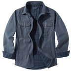 Flannel Lined Dual Chest Pocket Jacket for Men | Multi-Season Wear