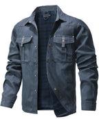 Flannel Lined Dual Chest Pocket Jacket for Men | Multi-Season Wear