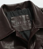 Coffee Brown PU Leather Zip Up Jacket for Men | Casual Wear
