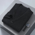 Pure Cashmere V Neck Cardigan for Men | Smart Casual Layering