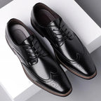 Classic Leather Brogue Wingtip Oxford Shoes for Men | Formal Wear