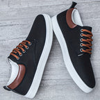 Classic Canvas Low Top Lace Up Sneakers for Men | Streetwear
