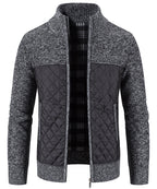 Knit Body Quilted Panel Hybrid Jacket for Men | Cool Weather Layering