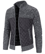 Knit Body Quilted Panel Hybrid Jacket for Men | Cool Weather Layering