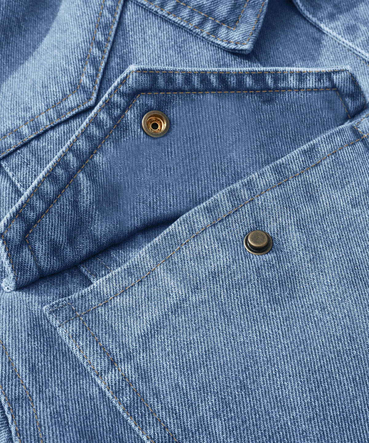 Flannel Lined Button Front Denim Shirt Jacket for Men | Cool Weather