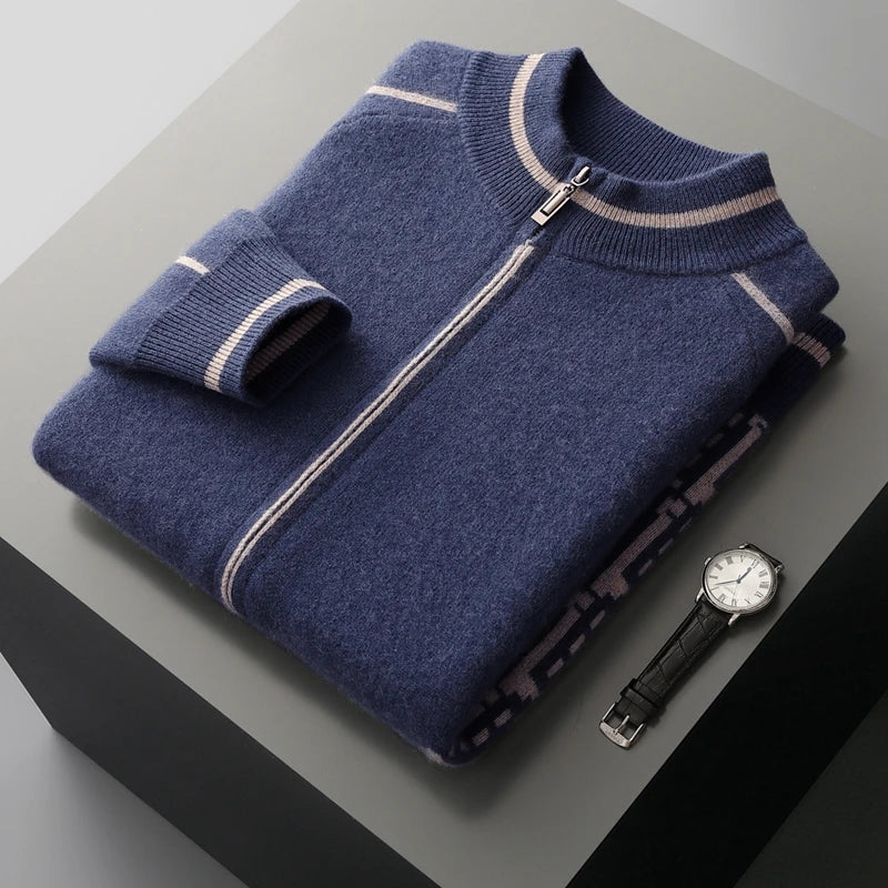 Wool Blend Single Breasted Longline Overcoat for Men | Winter Outerwear