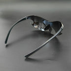 Futuristic Shield Sunglasses with Reflective Finish