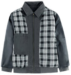 Diamond Quilted Corduroy Collar Zip Bomber Jacket for Men | Layering