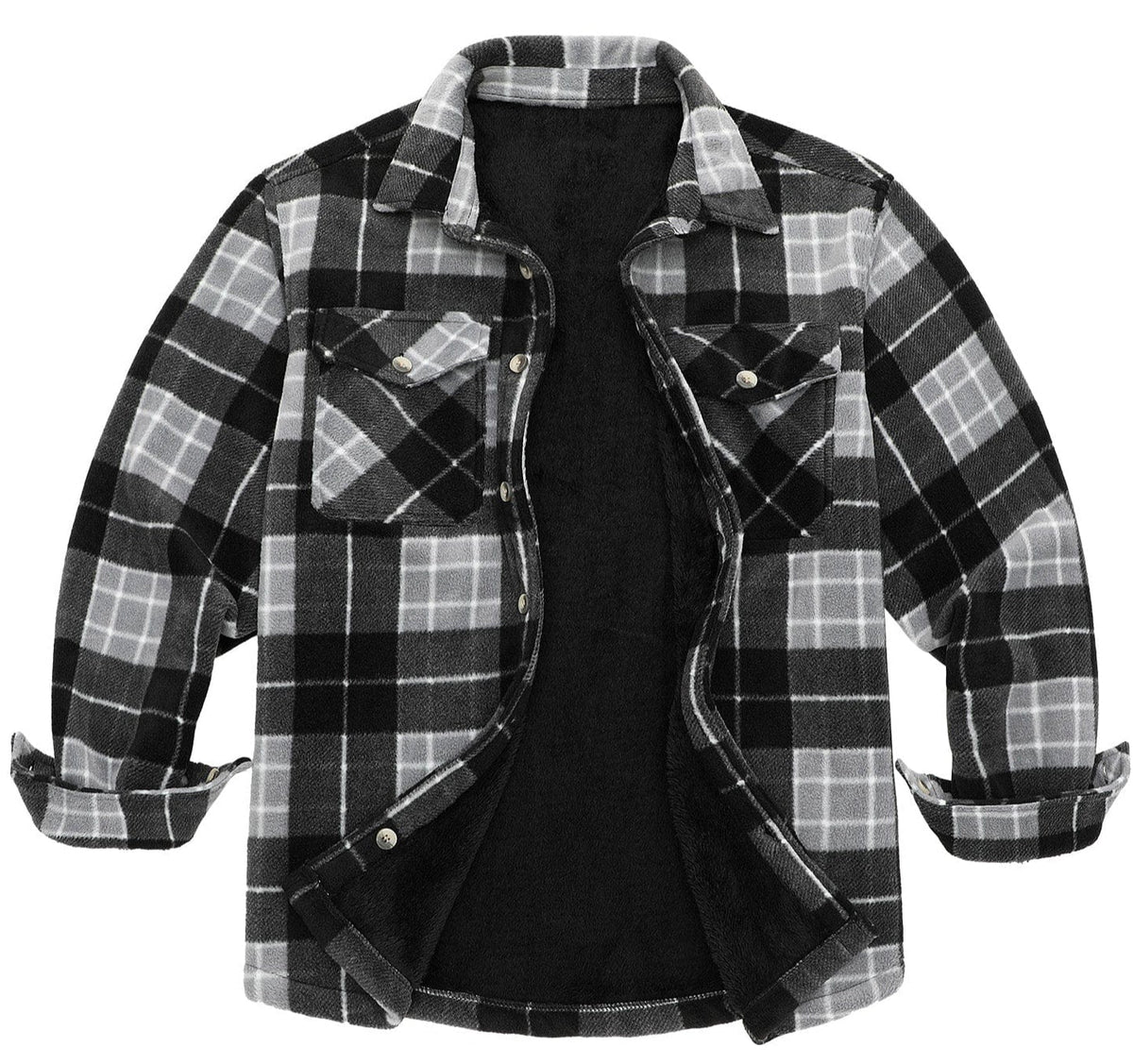 Lined Plaid Flannel Shirt Jacket for Men | Cold Weather Layering