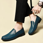 Genuine Leather British Moccasin Slip On Loafers for Men | Formal and Autumn Wear