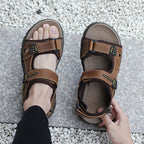 Genuine Leather Adjustable Strap Sandals for Men | Summer and Travel Wear